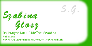 szabina glosz business card